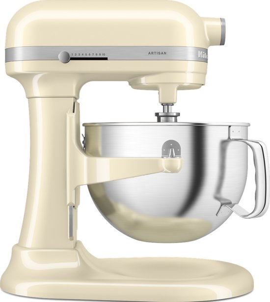 KitchenAid keukenmachine - Artisan - In hoogte verstelbare kom - 375 W - 11 snelheden - 3 RVS accessoires - 5,6L - Amandel van Merkloos