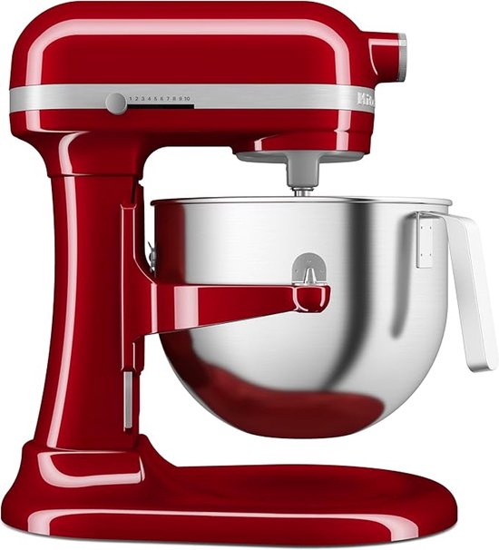 KitchenAid keukenmachine - Artisan - In hoogte verstelbare kom - 375 W - Krachtig met 11 snelheden - 4 Roestvrijstalen accessoires - 6,6L - Empire Red