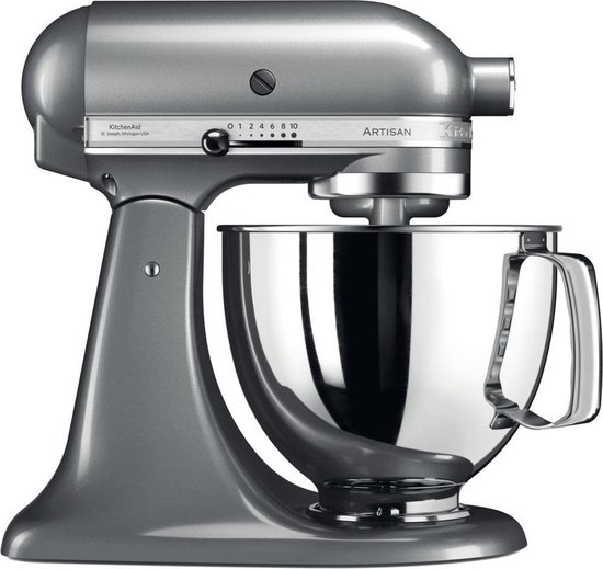 KitchenAid Keukenrobot - Keukenmachine Artisan met 300 Watt - 4,8 L, Contour Zilver van KitchenAid