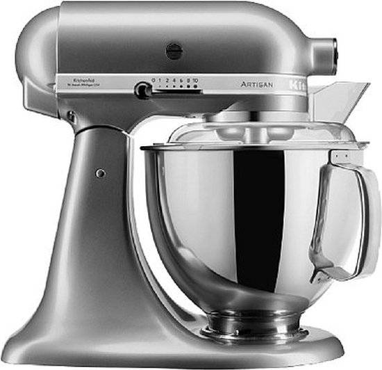 KitchenAid Keukenrobot - Keukenmachine Artisan met extra accessoires - 4,8 L, Contour Zilver van KitchenAid