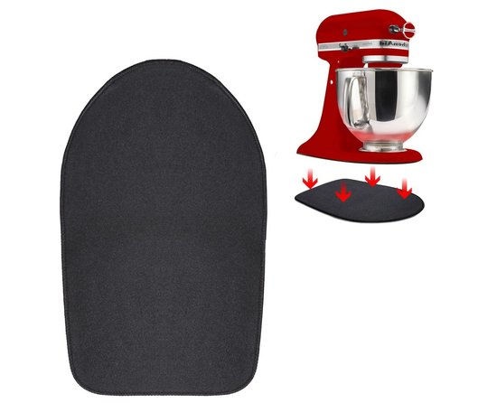 KitchenAid Mixer Schuifmat – Universele Glijmat voor Keukenmixer 4.3L - 4.8L – Mixer Schuifplank & Verplaatsingsmat – Zwart
