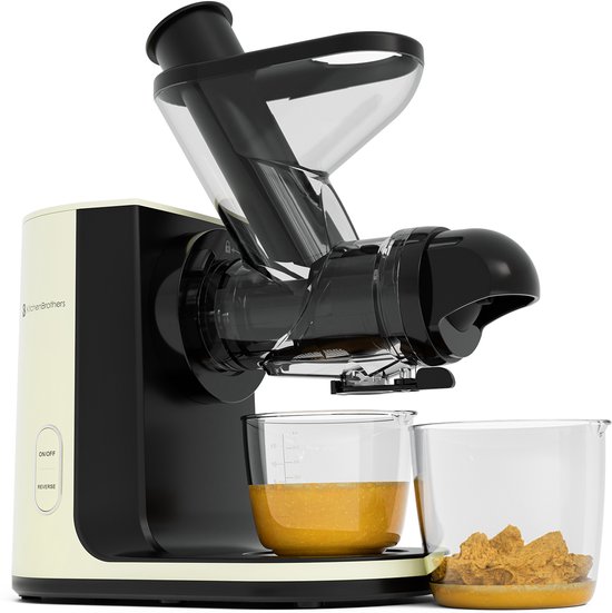KitchenBrothers Slowjuicer - Juicer - Groenten en Fruitpers - 43 mm en 60 mm invoer - 400 ml - Champagne van KitchenBrothers