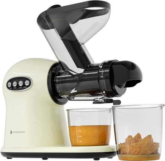 KitchenBrothers Slowjuicer XL - Juicer - Groenten en Fruitpers - 43 mm en 70 mm invoer - 500 ml - Campagne van KitchenBrothers