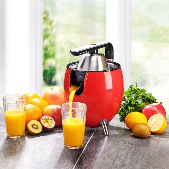 Kitchencook Presspod Red - Elektrische Citruspers - 200W - 2 Perskegels - Anti-drupsysteem - BPA-vrij