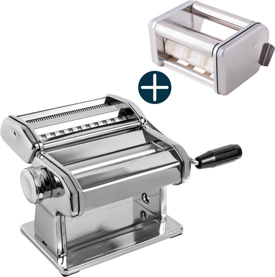 Kitchenz® Pastamachine – Inclusief Ravioli Opzetstuk – Pastamaker & Pasta Starterset voor Zelfgemaakte Pasta en Ravioli van Merkloos
