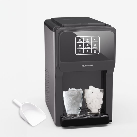 Klarstein ArcticBlend 3-in-1 Ice Maker - Ijsblokjesmachine - 20 kg/24h - 6 Liter - Water dispenser - Zwart van Klarstein