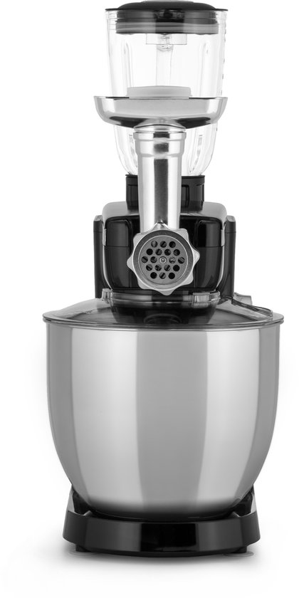 Klarstein Blender keukenmachine, keukenmachines, 3 in 1 keukenmachines, Rührgeräte & Mixer, Teigmaschine met Fleischwolf, keukenmachine , 2000 Watt Teigmaschine Knetmaschine 10L kom - voor Keuken - RVS - Standmixer - Smoothie Maker van Klarstein