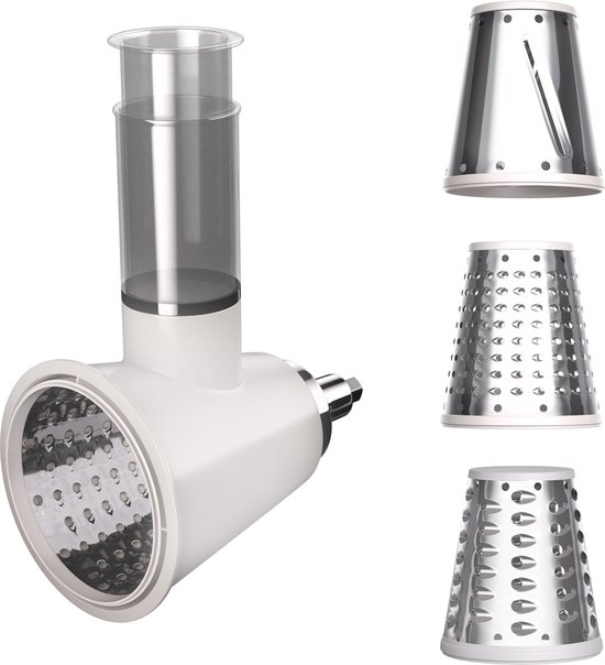 Klarstein Chiara Saladeaccessoire - Hakmolen voor keukenmachine, veelzijdig saladeaccessoire, roestvrijstalen messen, 3 mesopties, compact ontwerp, gemakkelijk schoon te maken, compatibel met de Chiara keukenmachine van Merkloos