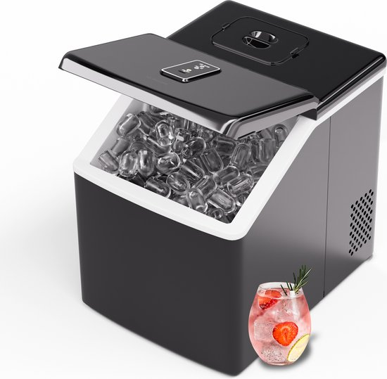 Klarstein Clearcube Ijsblokjesmachine - Helder Ijs - 13 kg/ 24 uur - Zwart van Klarstein