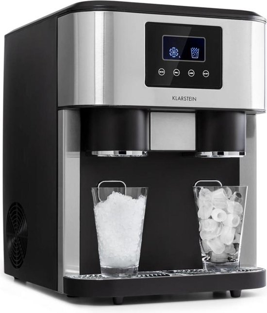 Klarstein Eiszeit Crush Ijsblokjesmachine - 2 Formaten - Crushed ice - Zilver van Klarstein