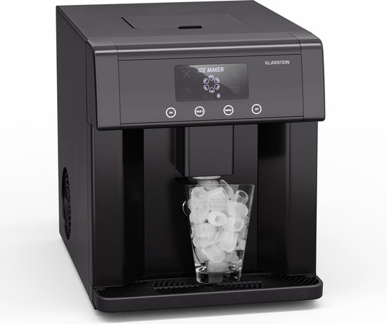 Klarstein Eiszeit Ijsblokjesmachine - Edelstaal - 3 Formaten - Ijsblokjes - Zwart van Klarstein