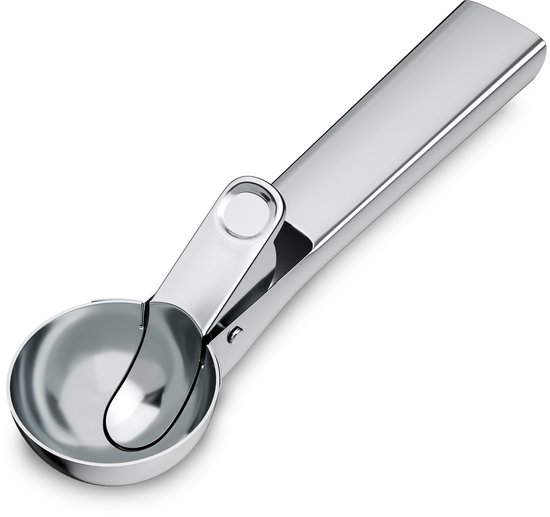 Klarstein FrostFusion ijsschep - roestvrij staal, handige ergonomische handgreep, kan gewoon in de vaatwasser, roestvrij, past bij Klarstein-ijsmachines, metalen schep van Klarstein