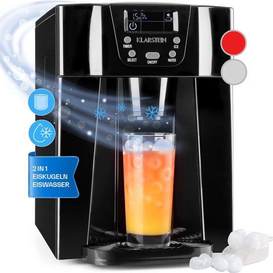 Klarstein Ice Volcano 2G ijsblokjesmachine - Voor het maken van ijsblokjes - 12 kg per dag - Met ledverlichting - 2 liter inhoud - 6-10 min van Klarstein