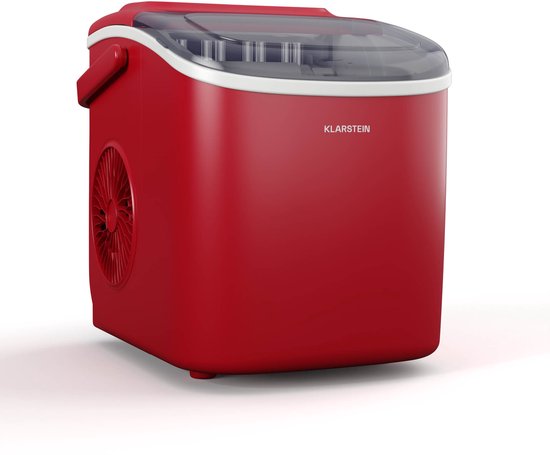 Klarstein ijsblokjesmachine - 12 kg/24 uur, 2 ijsblokjesformaten, 1,3 liter watertank, LED-indicatoren, transparant deksel, draagbaar, ideaal voor feestjes/tuinfeesten - voor Bar - IJsschep - Mobiel Compact - Ice Maker - Ice Cube Maker van Klarstein