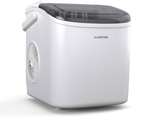 Klarstein ijsblokjesmachine - 12 kg/24 uur, 2 maten, 1,3 liter watertank, LED-display, transparant deksel, draagbaar, ijsblokjesmachine voor feestjes/tuinfeesten - voor Bar - IJsschep - Mobiel - Ice Maker - Ice Cube Maker - IJsmaker van Klarstein