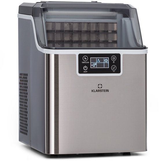 Klarstein IJsblokjesmachine Chios 20 kg/24 h auto-clean 3,2 liter watertank - IJsmachine - voor Bar voor Thuis - Snel - voor Keuken - LCD Display Compact - Ice Maker - Ice Cube Maker - IJsmaker - IJsblokjesmaker - Eismaschine van Klarstein
