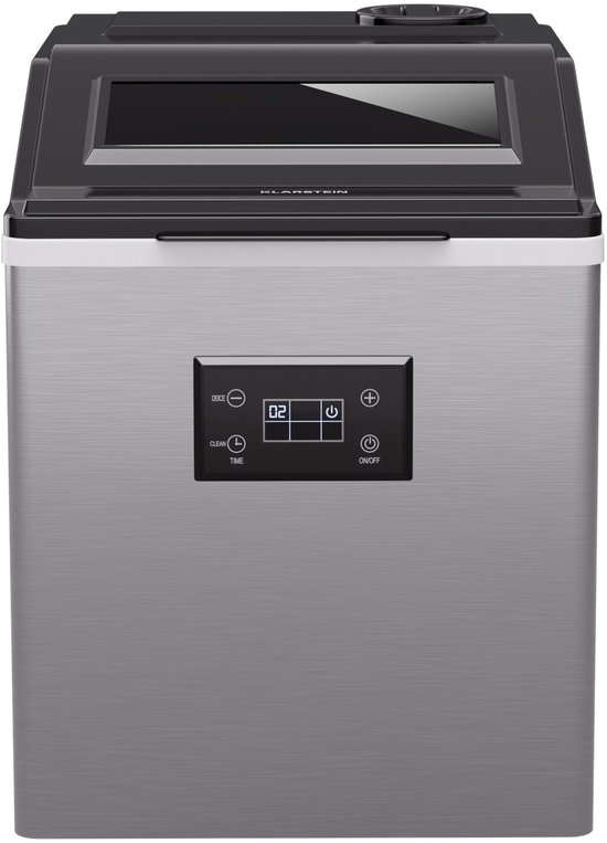 Klarstein IJsblokjesmachine FrostMaster Ice Maker - 40 kg - Roestvrij staal - voor Bar voor Thuis - LED IJsschep - voor Keuken voor Tuin - Ice Cube Maker IJsmaker IJsblokjesmaker Eismaschine - voor Feest voor Cocktails