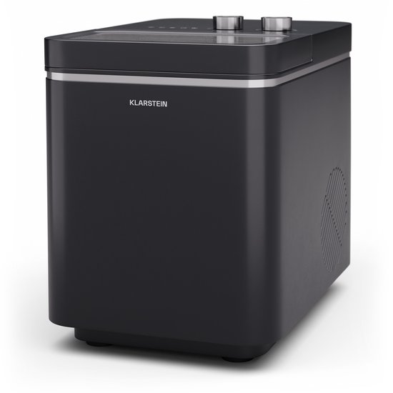 Klarstein IJsblokjesmachine Icecraft Ice Cube Maker - 12 kg per dag - 2 Maten - Automatische reiniging - IJsblokjesmaker - 150 W - Zwart - voor Bar voor Thuis - LED IJsschep - voor Keuken - Ice Maker - IJsmaker - Eismaschine