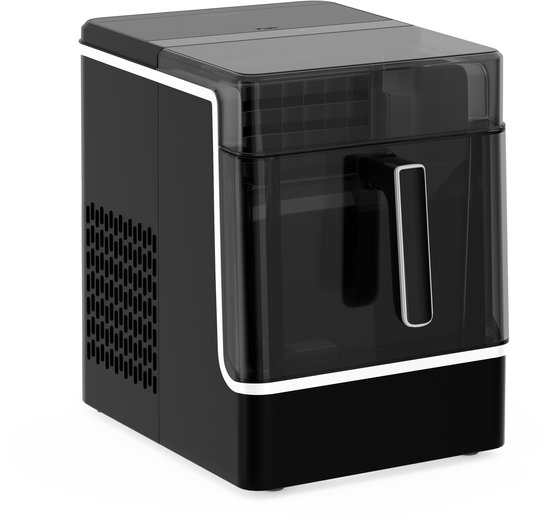 Klarstein IJsblokjesmachine ijsmachine - 23kg/24u, 32 ijsblokjes/17min, roestvrij staal, automatisch reinigen, waterreservoir van 2kg, intuïtieve bediening, waarschuwingen, modern ontwerp, zwart - IJsblokjesmaker - voor Feest