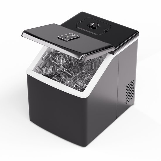 Klarstein ijsblokjesmachine – roestvrij staal, 13 kg/24 uur, touchscreen, kristalheldere ijsblokjes, laag energieverbruik, ideaal voor feestjes/tuinfeesten - voor Thuis - Ice Maker - Ice Cube Maker - IJsmaker - IJsblokjesmaker