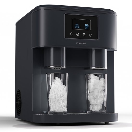 Klarstein ijsblokjesmachine voor thuis, kamperen en horeca; snelle mini-ijsblokjesmachine, professionele ijsmaker voor gemalen ijs, grote en kleine ijsblokjes, 1,8 liter watertank, 15 kg ijs in 24 uur. - IJsblokjesmaker - 120 cm - voor Feest