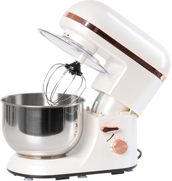 Klarstein Keukenmachine, Kneedmachine met 5 L Kom, 1800W Professionele Keukenmachine met Deeghaak en Garde, Universele Keukenmachine met 6 Snelheden, Deegmachine voor Mixen, Kneden en Kloppen,2L 1800W - voor Keuken - Zilver van Klarstein