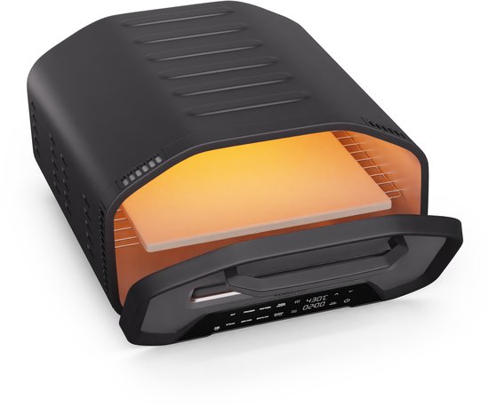 Klarstein Pizzaoven PizzaForno elektrische met 1700 W - 7 programma's + geheugen - digitaal display - 51 cm - voor pizza - voor Keuken - Touch - Pizzaoven Houtskool Steenoven