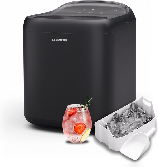 Klarstein Sparkice Ijsblokjesmachine - 2 Modi - Automatische reiniging 15 kg per 24 uur - Zwart van Merkloos