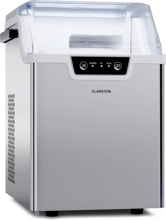 Klarstein Wallberg Nugget Ice Maker ijsblokjesmachine - Snelle modus - Zilver van Klarstein