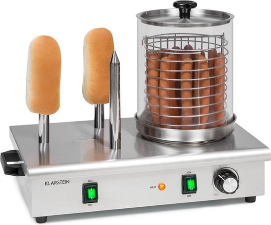 Klarstein Worstfabriek Pro 600 - Hotdog maker - 600W - 5 Liter - 30-100°C - glas - Roestvrij staal - Zilver,1L 7 kg - RVS - LED Thermostaat - Worstmachine - Worstapparaat - Sausage Maker - voor Snackbar