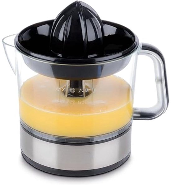 Klarven® Citruspers Electrisch - Zwart - Krachtige Motor, Maximale Sapopbrengst - Eenvoudig in Gebruik - B 14 x D 20 x H 21 cm van Klarven