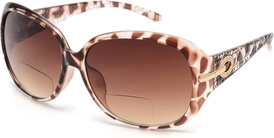Klassieke bifocale leeszonnebril voor dames, vintage leesbril, outdoor, uv-bescherming