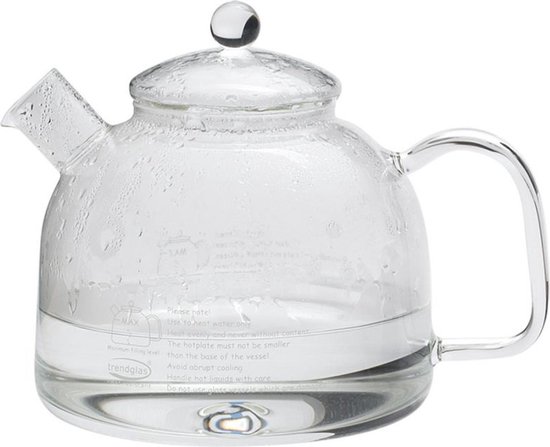 Klassieke glazen waterkoker 1.75L 1 eenheid|Classic 1.75L glass water kettle 1 unit|Bouilloire classique en verre de 1,75 L 1 unité van Merkloos