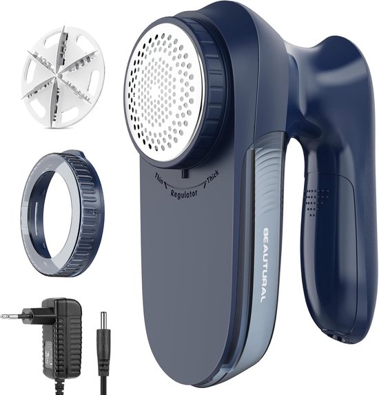 Kledingontpluizer – Oplaadbaar & Batterijvoeding – 2 Snelheden – 6-Blads Pluizentondeuse – 4 Hoogtestanden – 9000 RPM