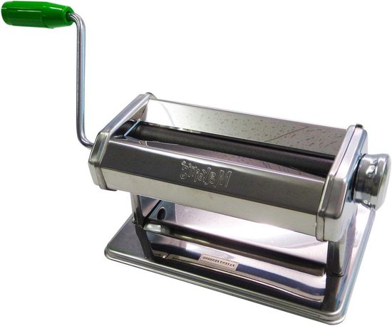 Klei Machine - Deegroller - Ambachtelijk Werk - Verstelbare Dikte - 18cm Rollen - Zilver