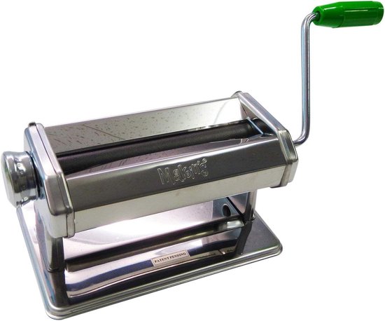Klei Machine - Deegroller Apparaat - Ambachtelijk Werk - Verstelbare Diktes - 18cm Rollen - Zilver
