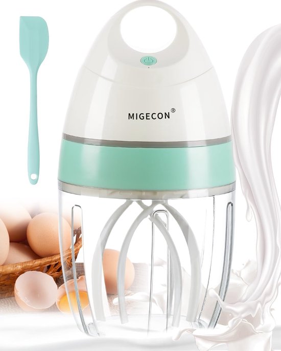 Kleine Elektrische Mixer - Wit - Draagbare Keukenmixer voor Eieren, Room en Koffie