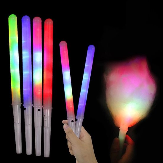 Kleurige LED Glow Sticks voor Suikerspinmachine | Duurzaam en Veilig Ontwerp | 7 Kleuren en Lichtstanden voor Feestelijke Momenten