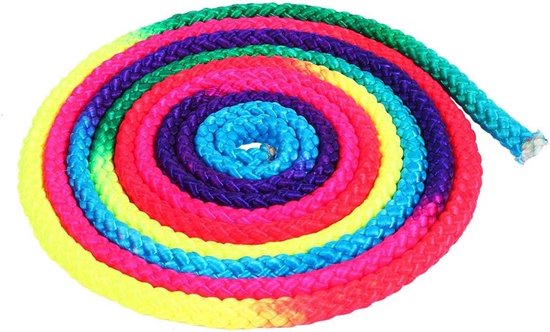 Kleurige Rhythmic Gymnastics Touw voor Wedstrijden - Ideaal voor Training en Competitie, Polyester Materiaal van Merkloos