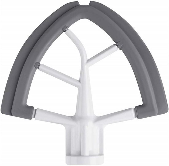 Klopper met schraper voor komhoogstandmixers - Accessoire - Mengwerktuig - Wit - Mixeronderdeel - Gemakkelijk te reinigen - Voedingsmiddelen - Geschikt voor keukenapparatuur - Witte modellen. van Merkloos