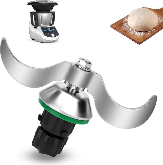 Kneedbladen voor Thermomix TM6, roestvrijstalen kneedbladen voor Vorwerk Thermomix TM5 TM6 TMF, geen deegresten, gemakkelijk schoon te maken, vervangingsonderdelen en accessoires voor Thermomix kneedbladen. van Merkloos