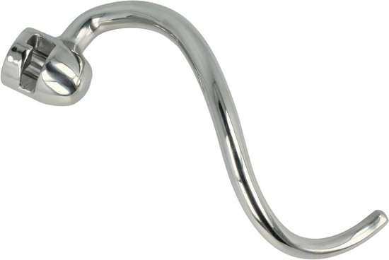 Kneedhaak Keukenmachine - Roerhaak Deeg - Zwaar Deeg Kneden - Antiaanbaklaag - 18 x 6 cm - Zilver