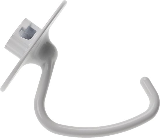 Kneedhaak Keukenmachine - Roerhaak Deegmixer - Zwaar Deeg Kneden - Antiaanbak Polyamide Coating - 145 x 12 cm - Wit van Merkloos