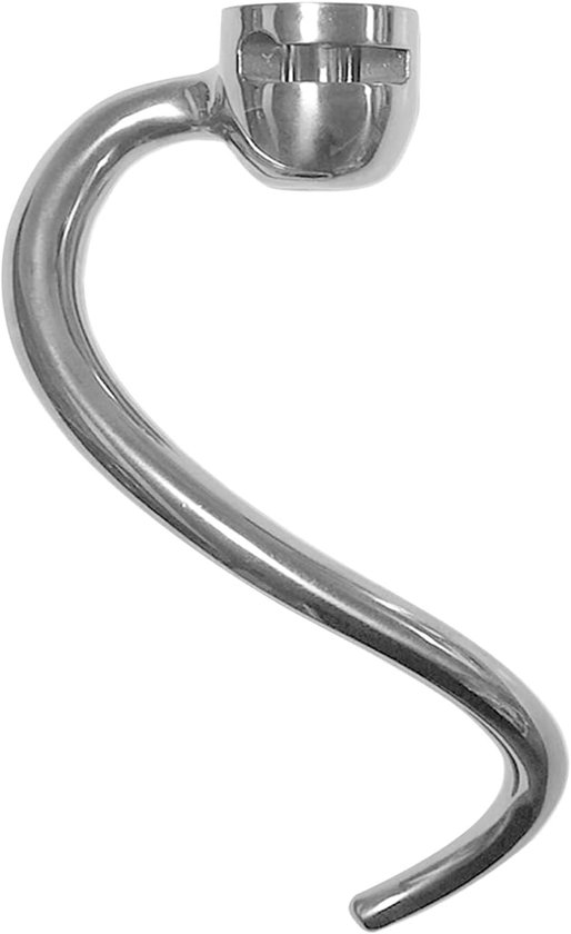 Kneedhaak Roestvrij Staal - Spiraal Deeghaak - Bakken Thuis - Voor Kantelkop Mixers - 5QT 6QT van Merkloos