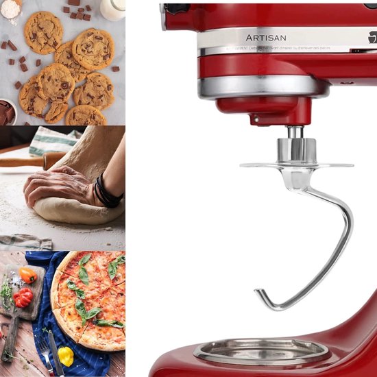 Kneedhaak RVS - Deeghaak Mixer - Deeg Kneden - Vaatwasmachinebestendig - 48 Liter van Merkloos