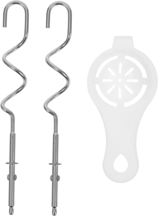 Kneedhaken Mixer - Keuken Accessoires - Deeg Kneden - Roestvrij Staal - 19 cm - Zilver