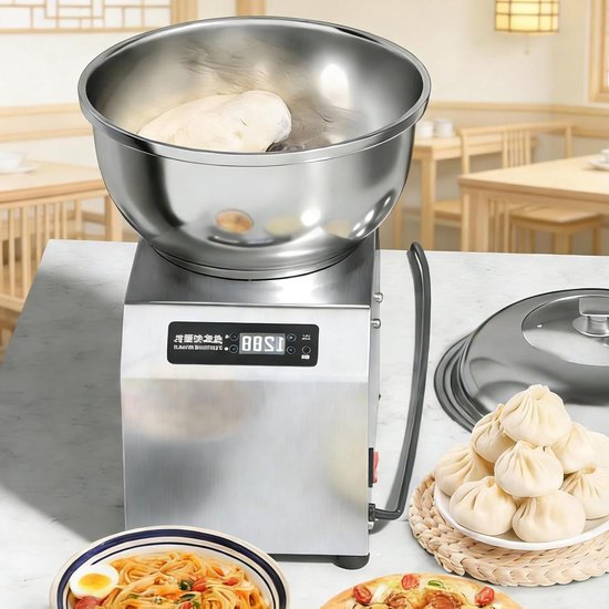Kneedmachine - Deegmixer - Bakken Thuis - Dubbele Rotatie Technologie - 8 kg Capaciteit - Zilver