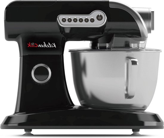 Kneedmachine - Keukenrobot - Bakken en Mixen - Krachtige Motor - 6 Liter Kom - Zwart