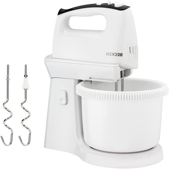 Kneedmachine met kom - Mixer keukenmachine - Bakken en mengen - Zelfroterende kom - 3.2 liter - Wit