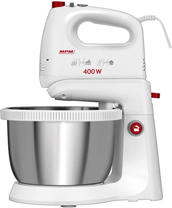 Kneedmachine met Roterende Kom (3.5L) - 400W - 5 Snelheden + Turbo - Inox Accessoires van Merkloos